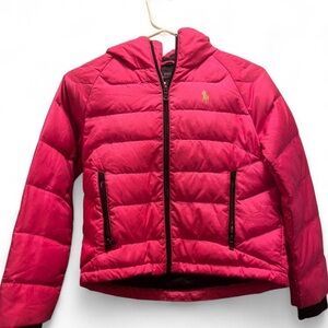 Hot pink Polo Ralph Lauren Girls size M (8-10) with hoodie